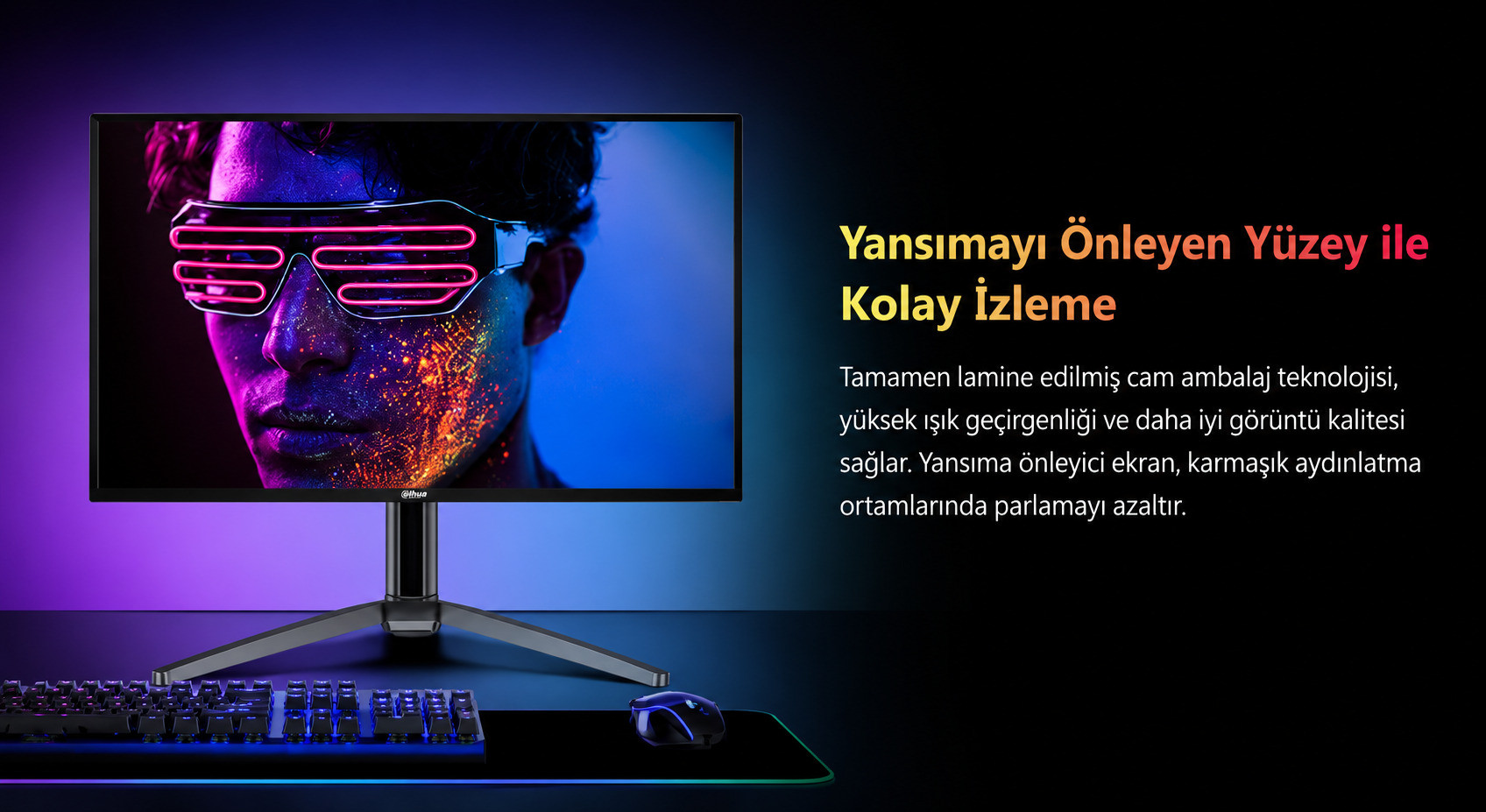 DAHUA LM27-GO34A 27″ 240Hz 0.03ms 2K QD-OLED HDR400 QHD Gaming (Oyuncu) Monitör