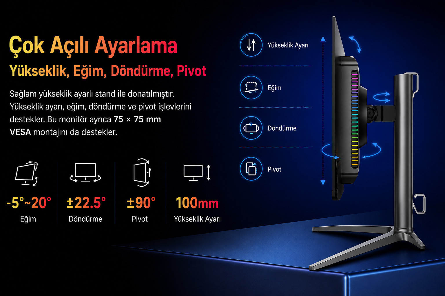 DAHUA LM27-GO34A 27″ 240Hz 0.03ms 2K QD-OLED HDR400 QHD Gaming (Oyuncu) Monitör