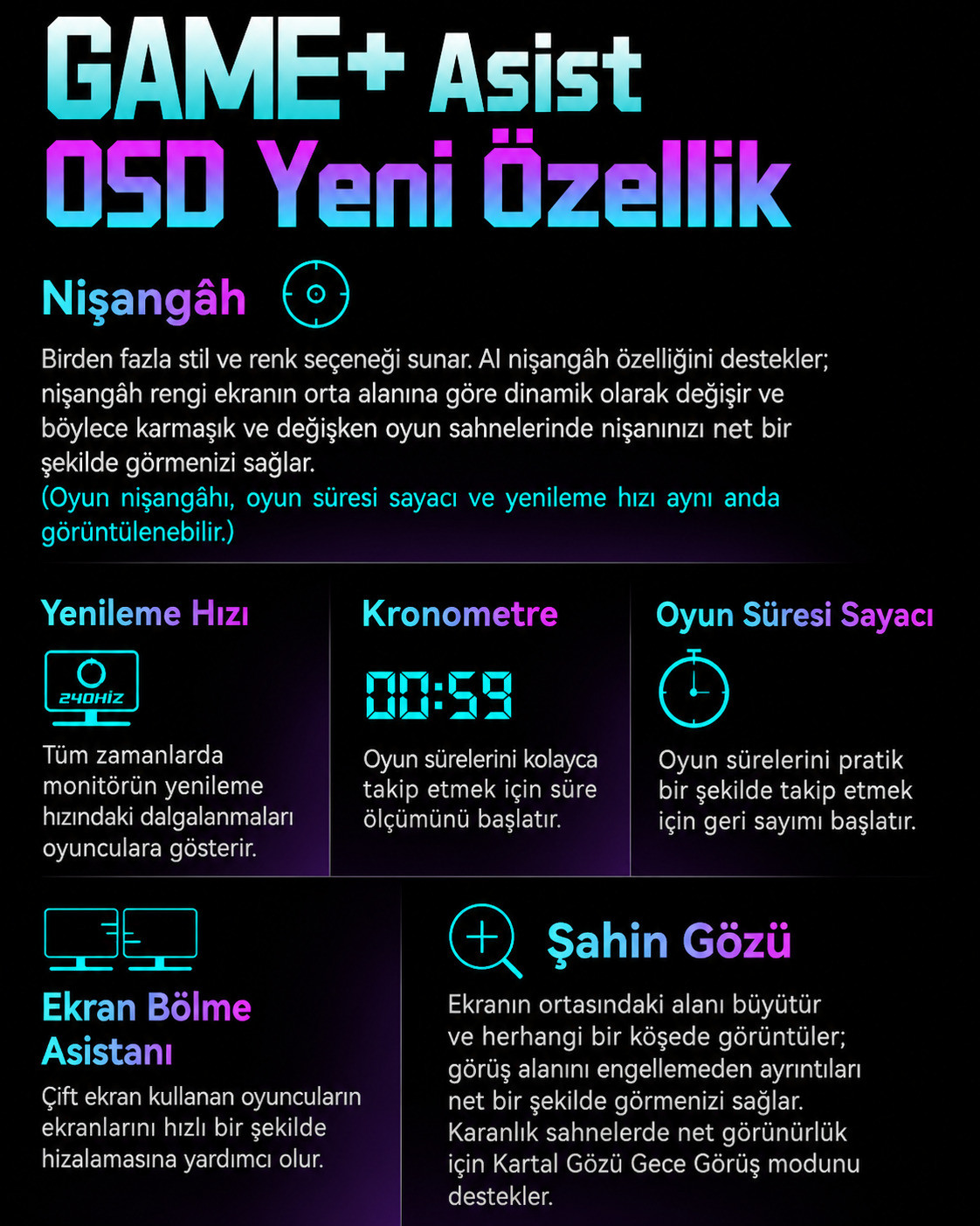 DAHUA LM32-E330CA 32″ 200Hz 1ms 2K VA Curved Gaming (Oyuncu) Monitör