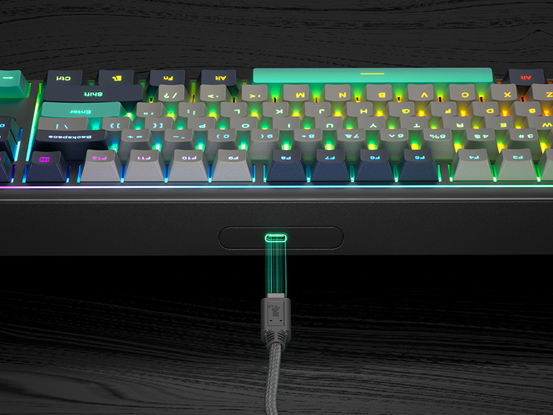 GamePower Zoom RGB Kablolu Mekanik Siyah Gaming Klavye