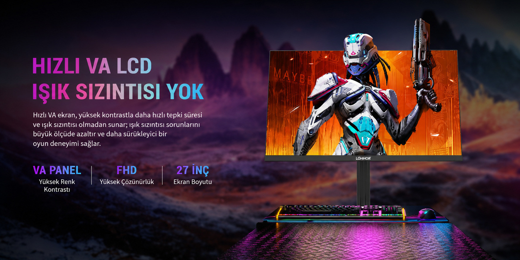 DAHUA LM27-E240A 27″ 300Hz 1ms Full HD VA Gaming (Oyuncu) Monitör