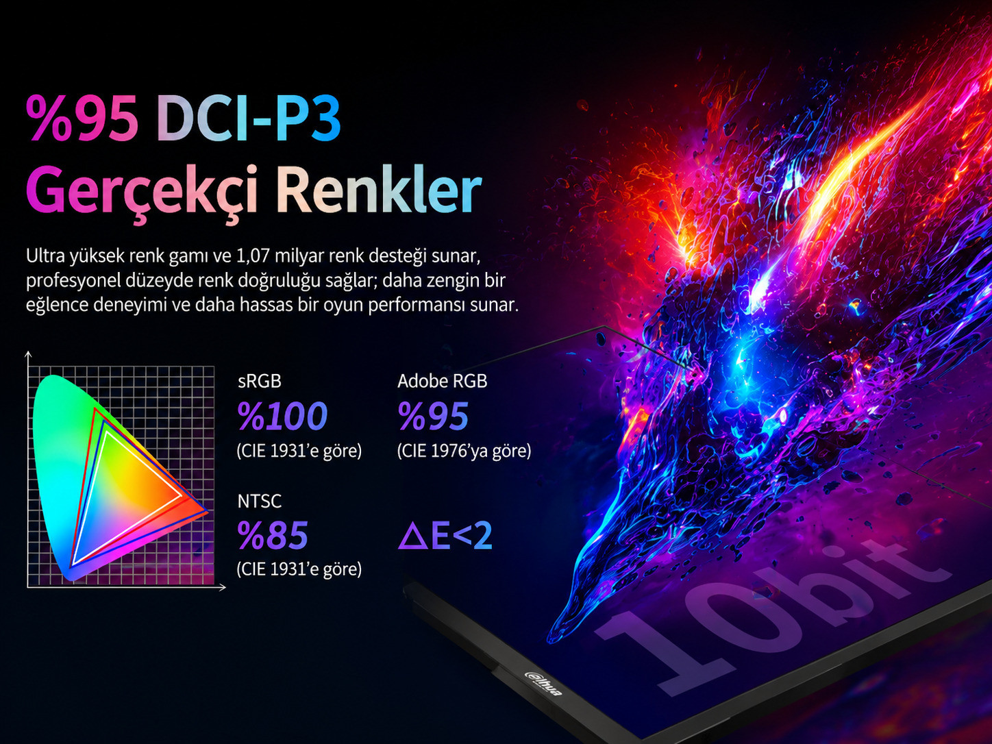 DAHUA LM27-E240A 27″ 300Hz 1ms Full HD VA Gaming (Oyuncu) Monitör