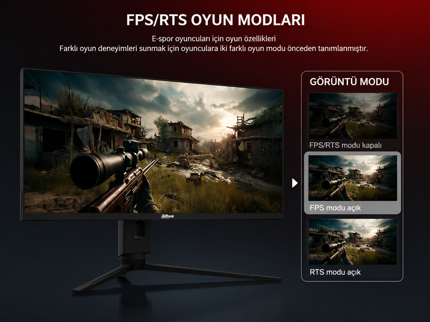 DAHUA LM27-E331A 27″ 180Hz 1ms 2K IPS Gaming (Oyuncu) Monitör