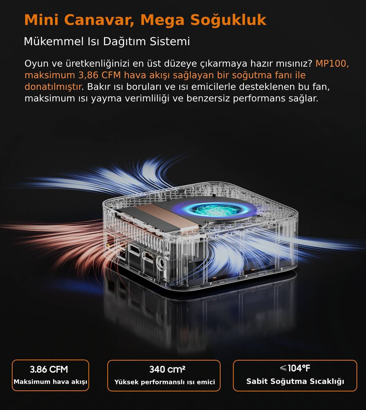 Blackview MP100 AMD Ryzen 5 7430U 16GB 512GB W11Pro Mini PC 