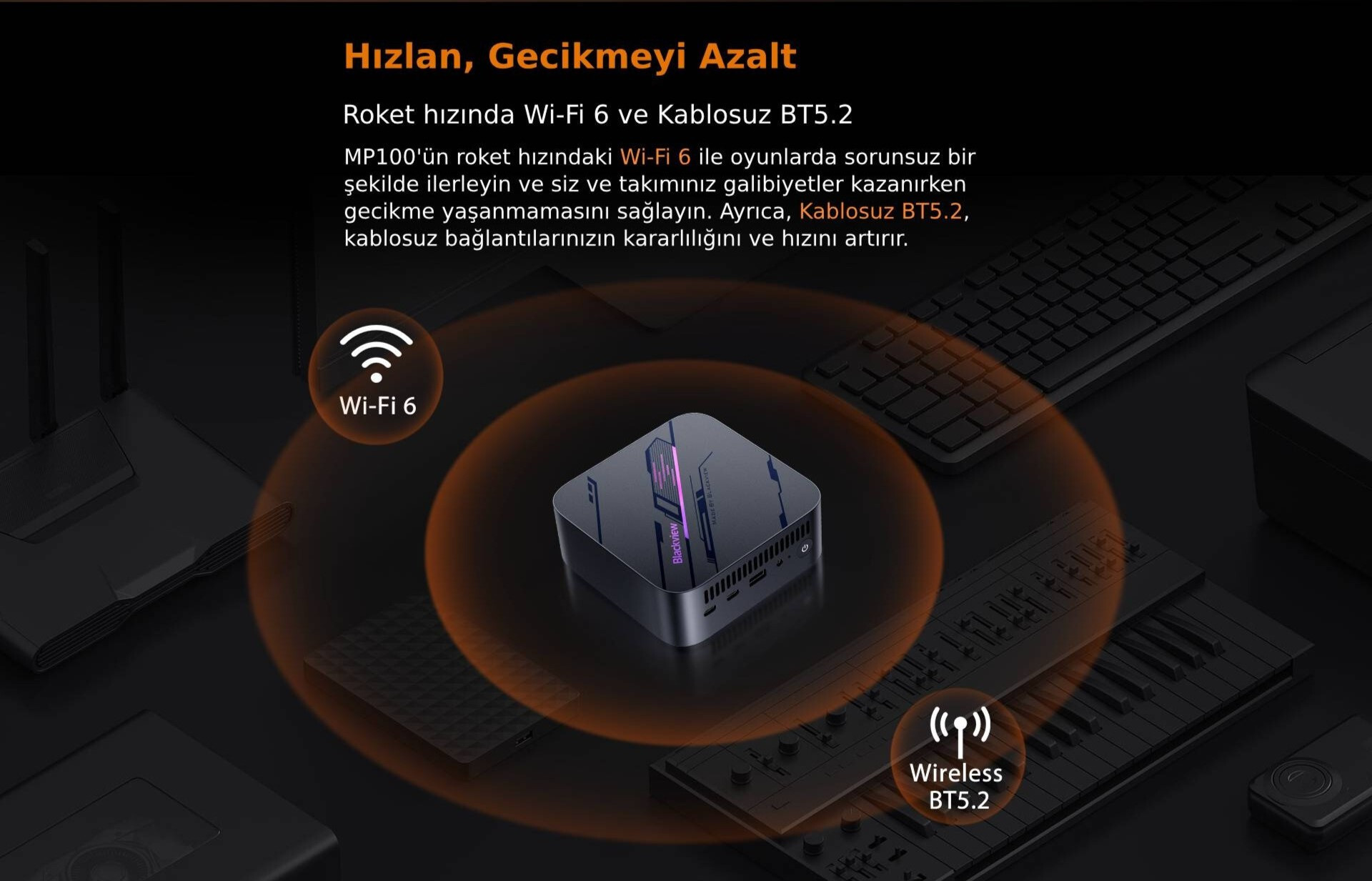 Blackview MP100 AMD Ryzen 5 7430U 16GB 512GB W11Pro Mini PC 
