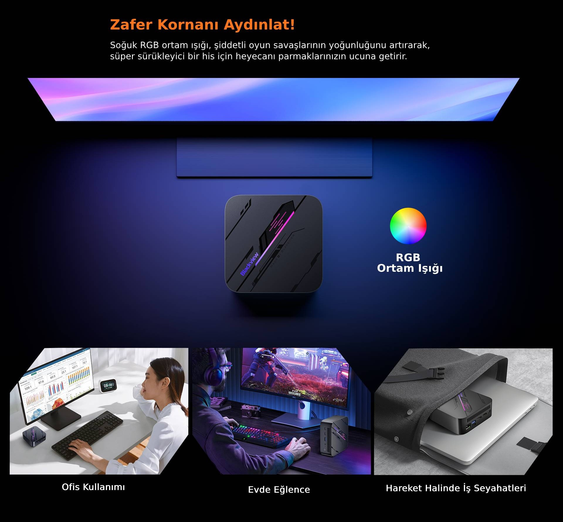 Blackview MP100 AMD Ryzen 5 7430U 16GB 512GB W11Pro Mini PC 