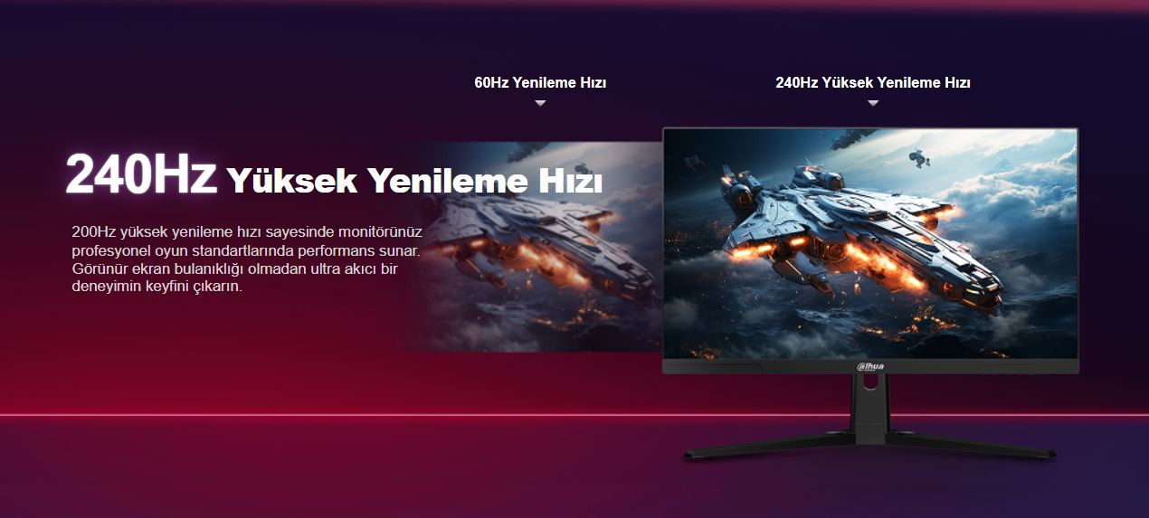 DAHUA LM27-E341A  27″ 240Hz 0.5ms 2K IPS Gaming (Oyuncu) Monitör