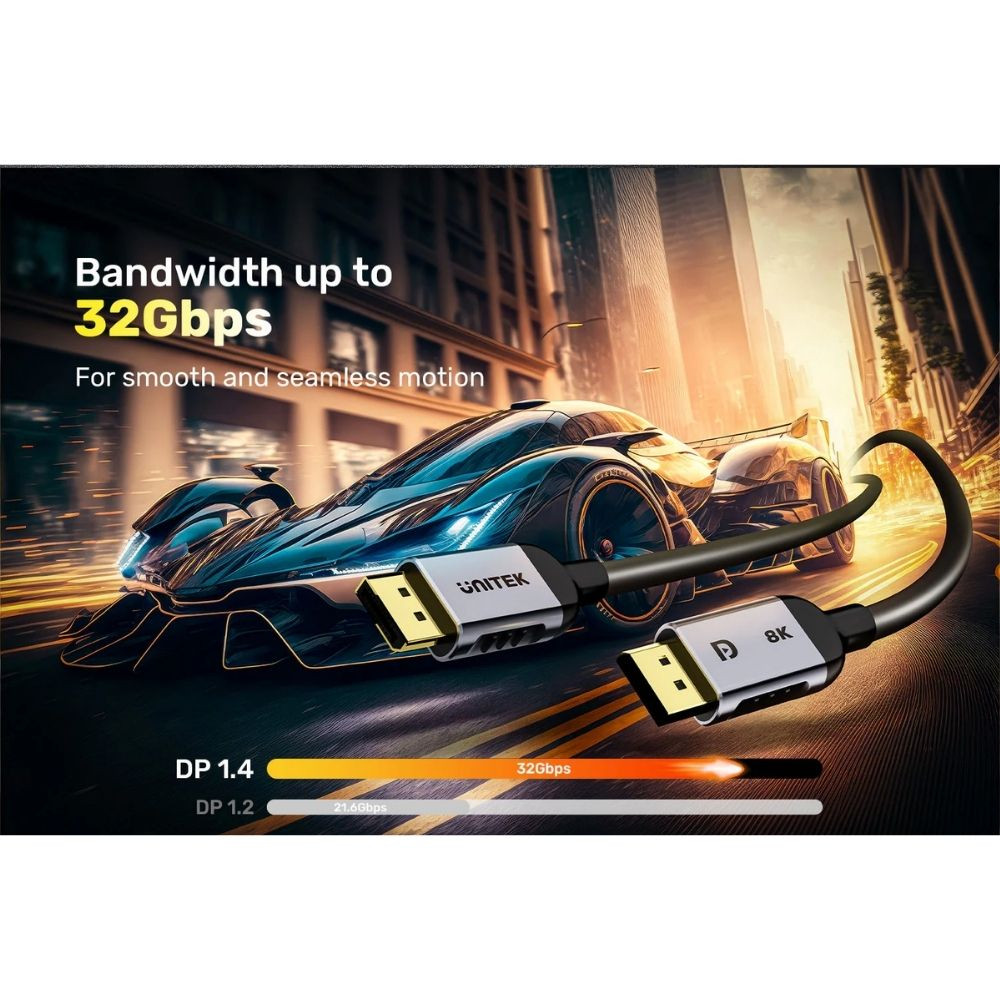Unitek 8K DisplayPort 1.4 1 Metre
