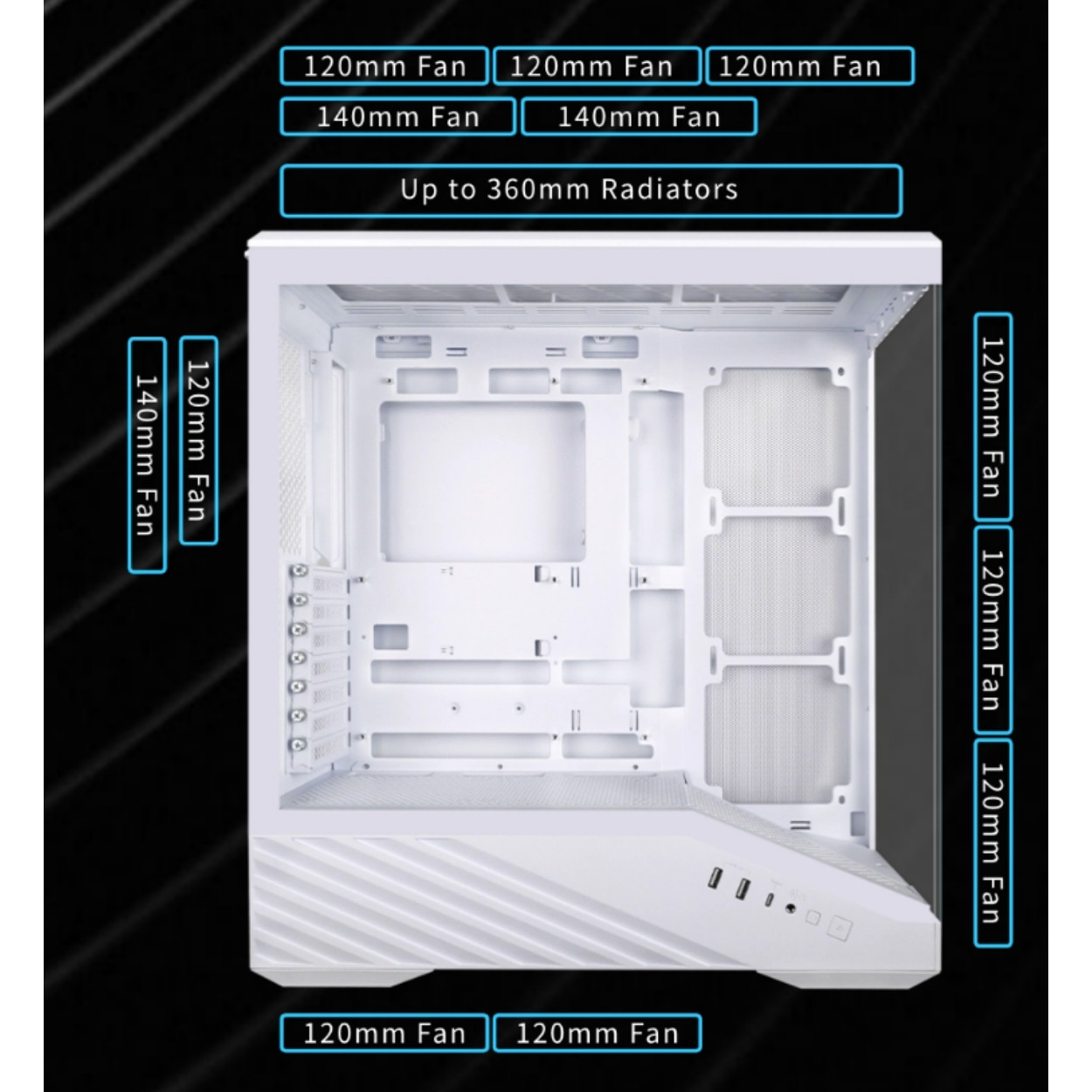 LIAN LI V100R Siyah 850W 80+ Gold ATX Gaming Kasa