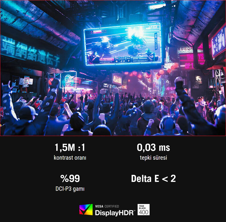 ASUS ROG Strix XG27UQDMS 26.5″ 240Hz 0.03ms 4K UHD Adaptive Sync Tandem QD-OLED Pivot Gaming Monitör