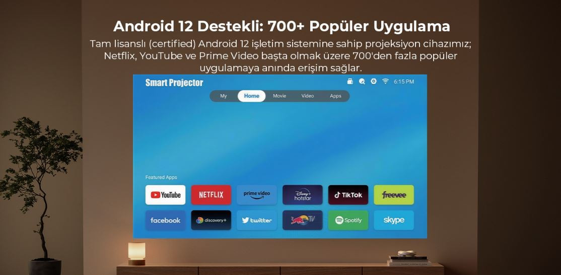 Havit PJ235 Pro Wifi Projeksiyon Cihazı - 720p Android