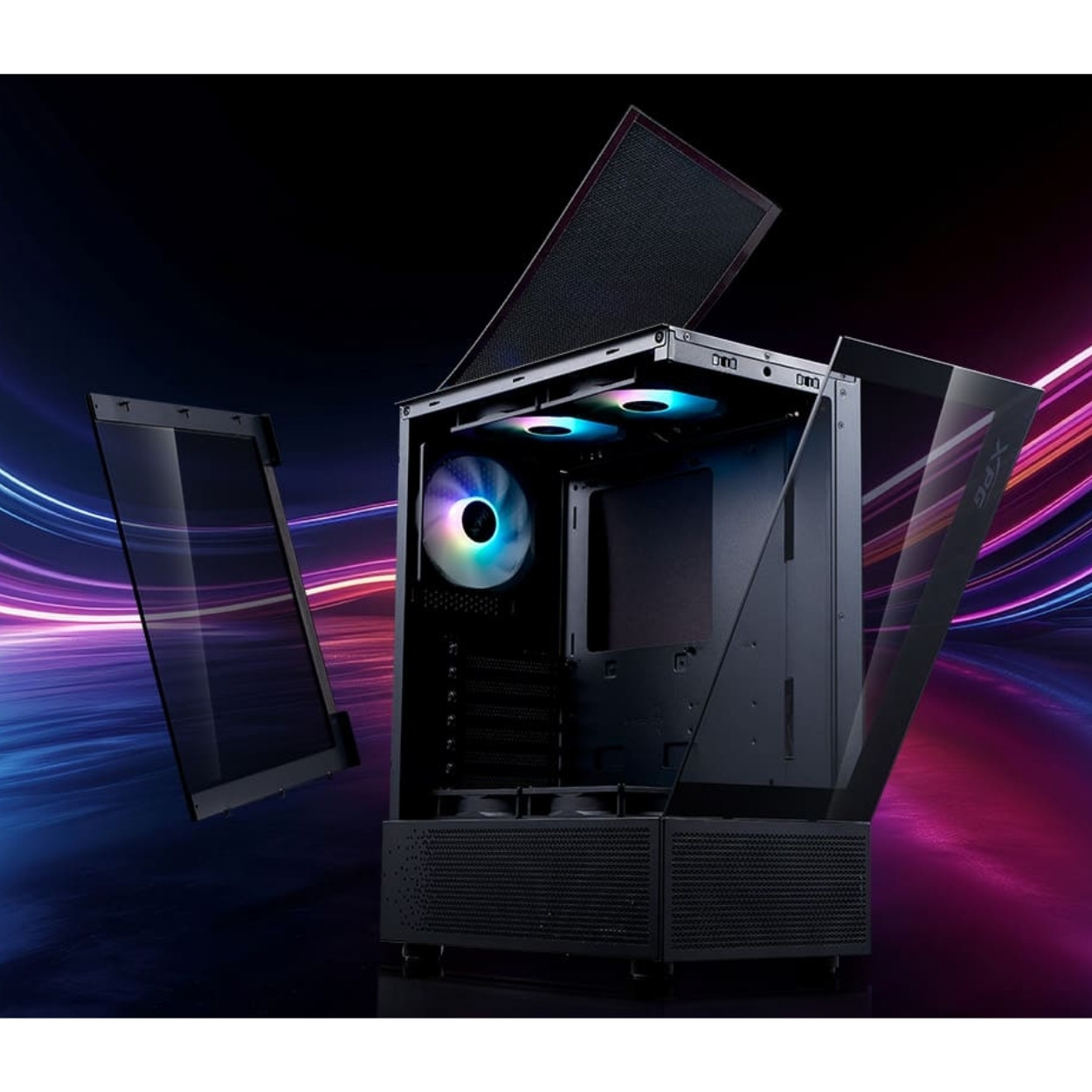 XPG InvaderX Mini Siyah 850W 80+Gold ATX Gaming Kasa