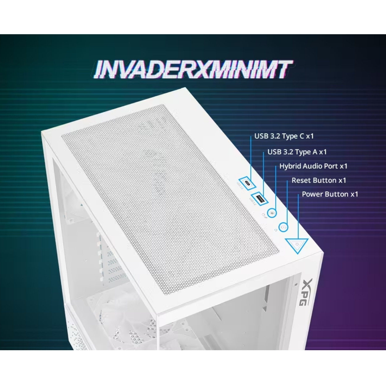 XPG InvaderX Mini Siyah 850W 80+Gold ATX Gaming Kasa