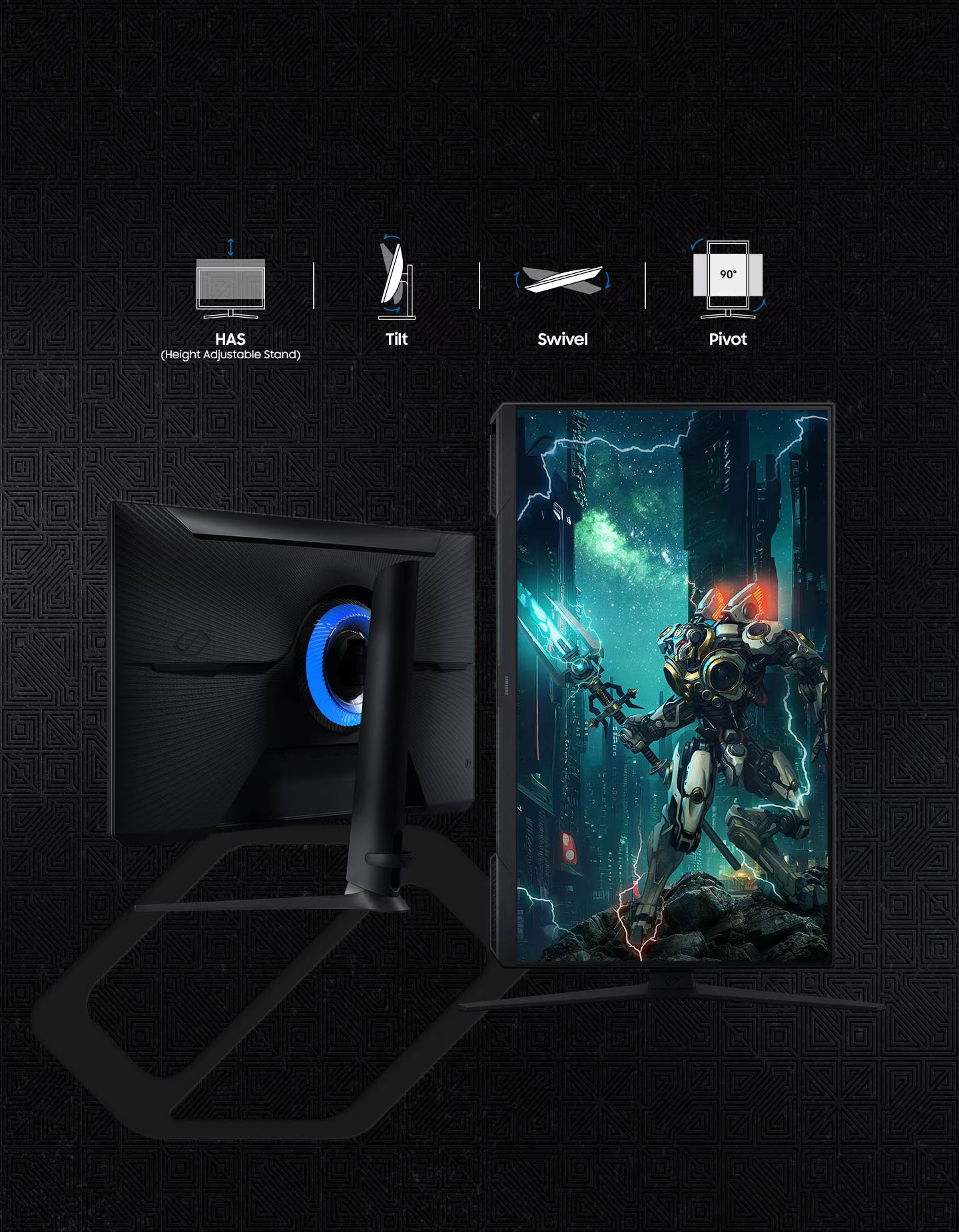 Samsung Odyssey G3 LS32DG302EUXUF 32″ 180Hz 1ms Full HD Pivot Gaming Monitör