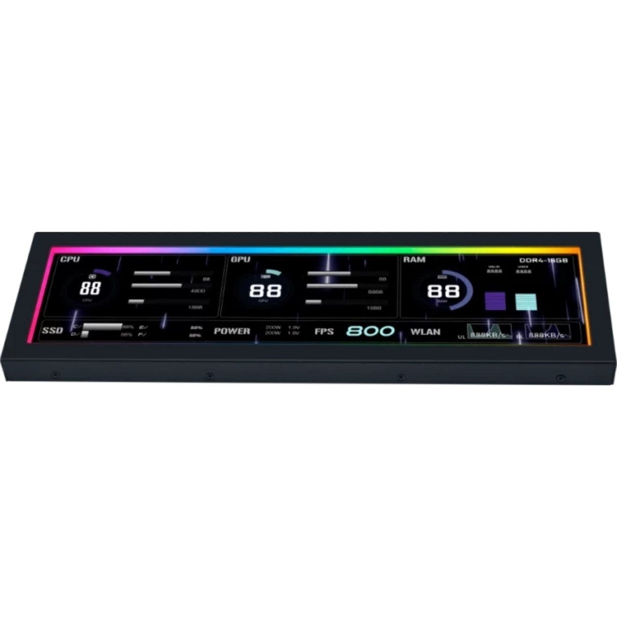 Lian Li 8.8″ Universal Ekran Siyah (G89.SM088X.00)
