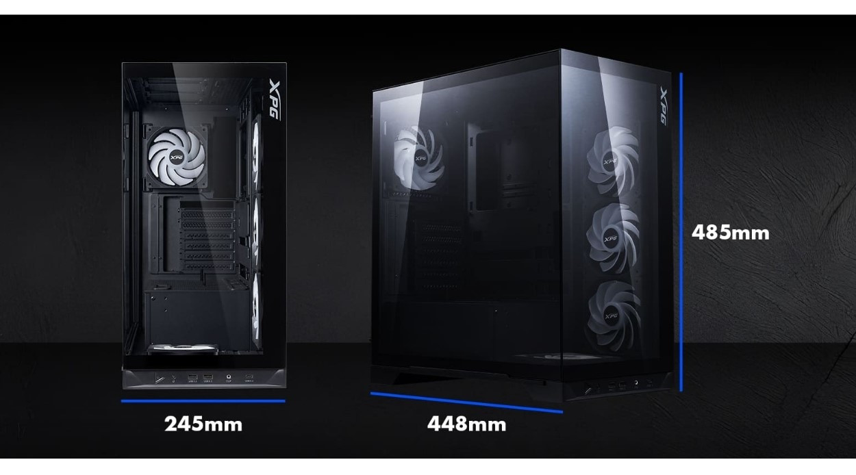 XPG Invader X BTF ARGB  Siyah ATX Mid-Tower Gaming Kasa