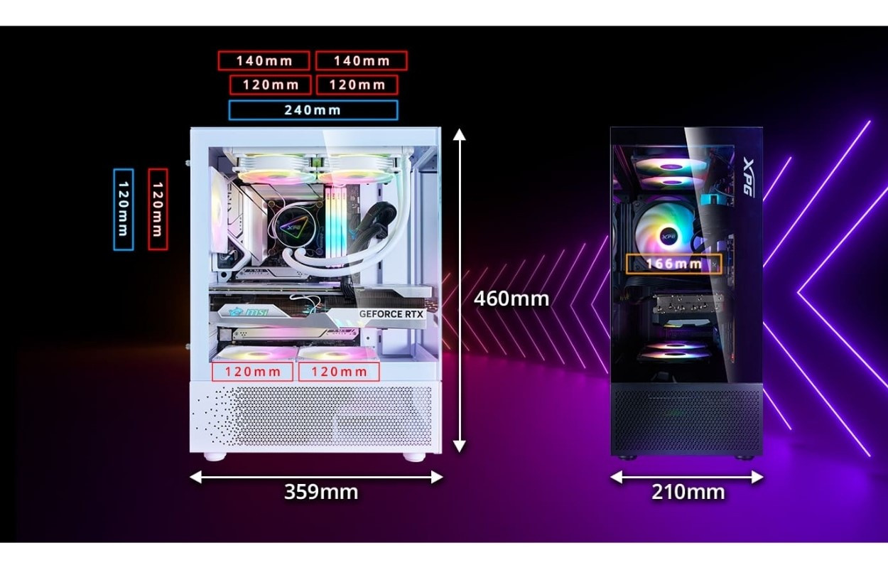 XPG InvaderX Mini ARGB USB 3.2 Siyah ATX Mid-Tower Gaming Kasa