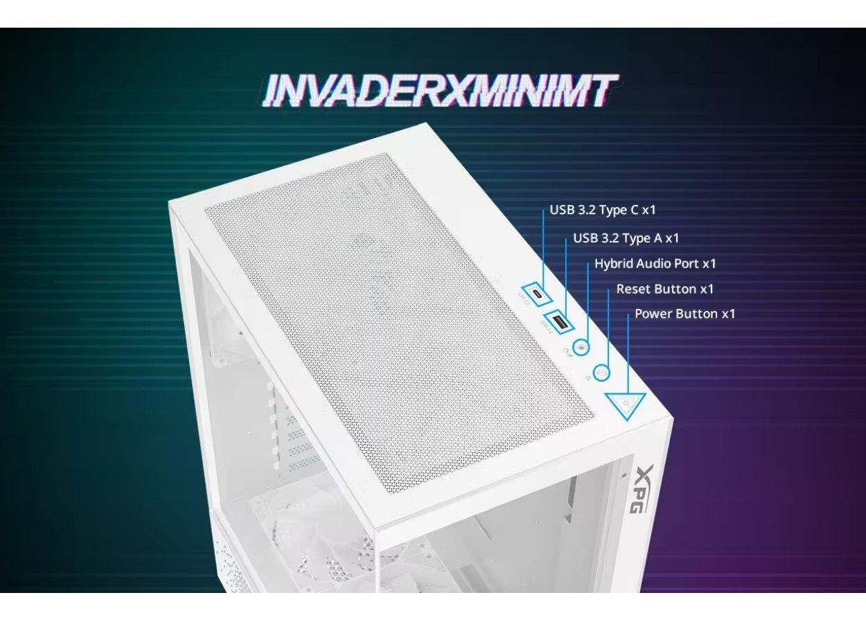 XPG InvaderX Mini ARGB USB 3.2 Siyah ATX Mid-Tower Gaming Kasa