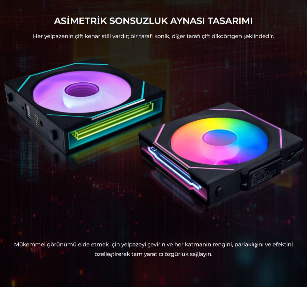Lian Li UNI FAN REVERSE SL-INFINITY WIRELESS 1x120mm Siyah Kasa Fanı