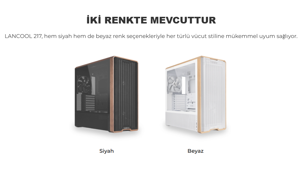 Lian Li Lancool 217 Beyaz E-ATX Mid-Tower Kasa