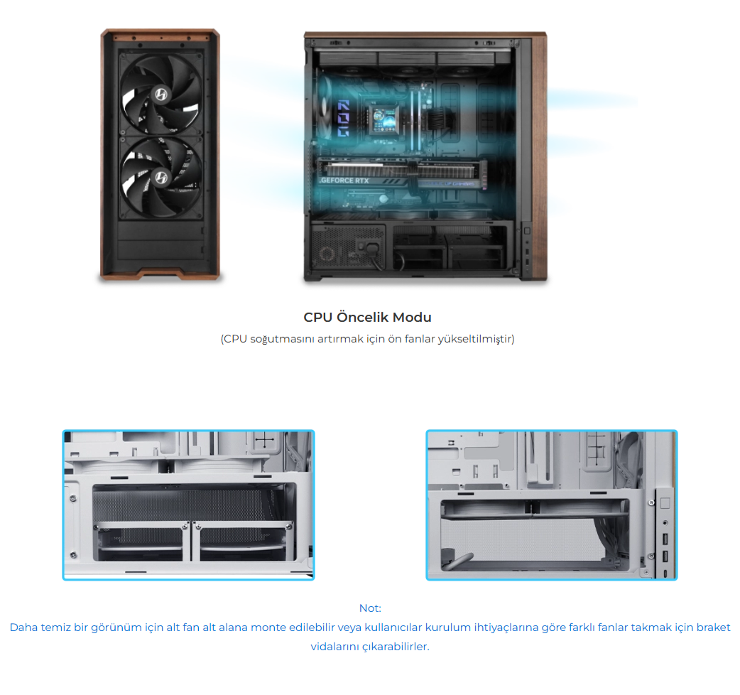 Lian Li Lancool 217 Beyaz E-ATX Mid-Tower Kasa