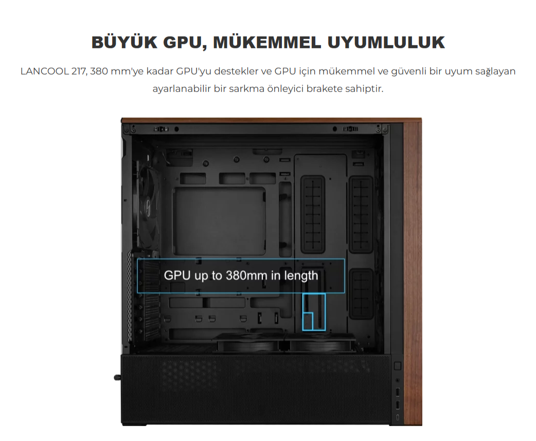 Lian Li Lancool 217 Beyaz E-ATX Mid-Tower Kasa