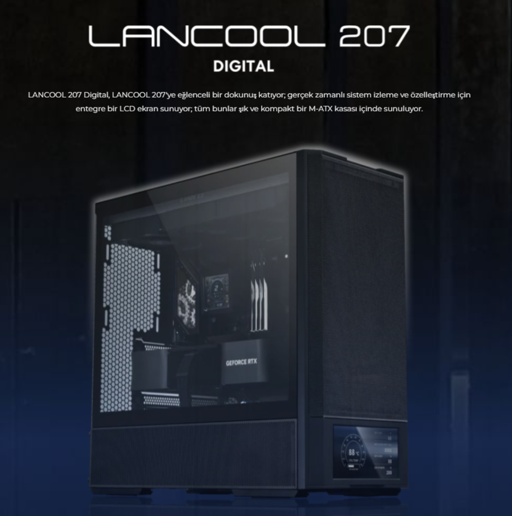 Lian Li Lancool 207 Digital Siyah Mid-Tower ATX Kasa