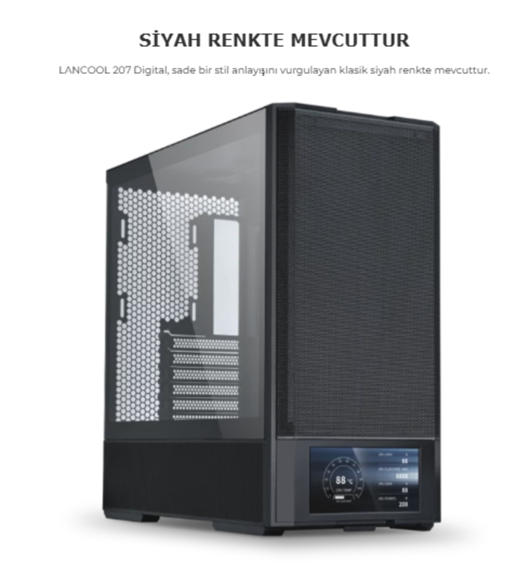 Lian Li Lancool 207 Digital Siyah Mid-Tower ATX Kasa