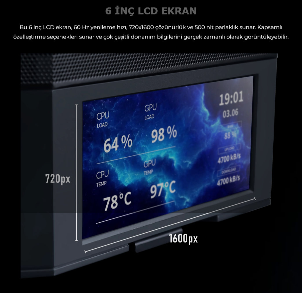 Lian Li Lancool 207 Digital Siyah Mid-Tower ATX Kasa