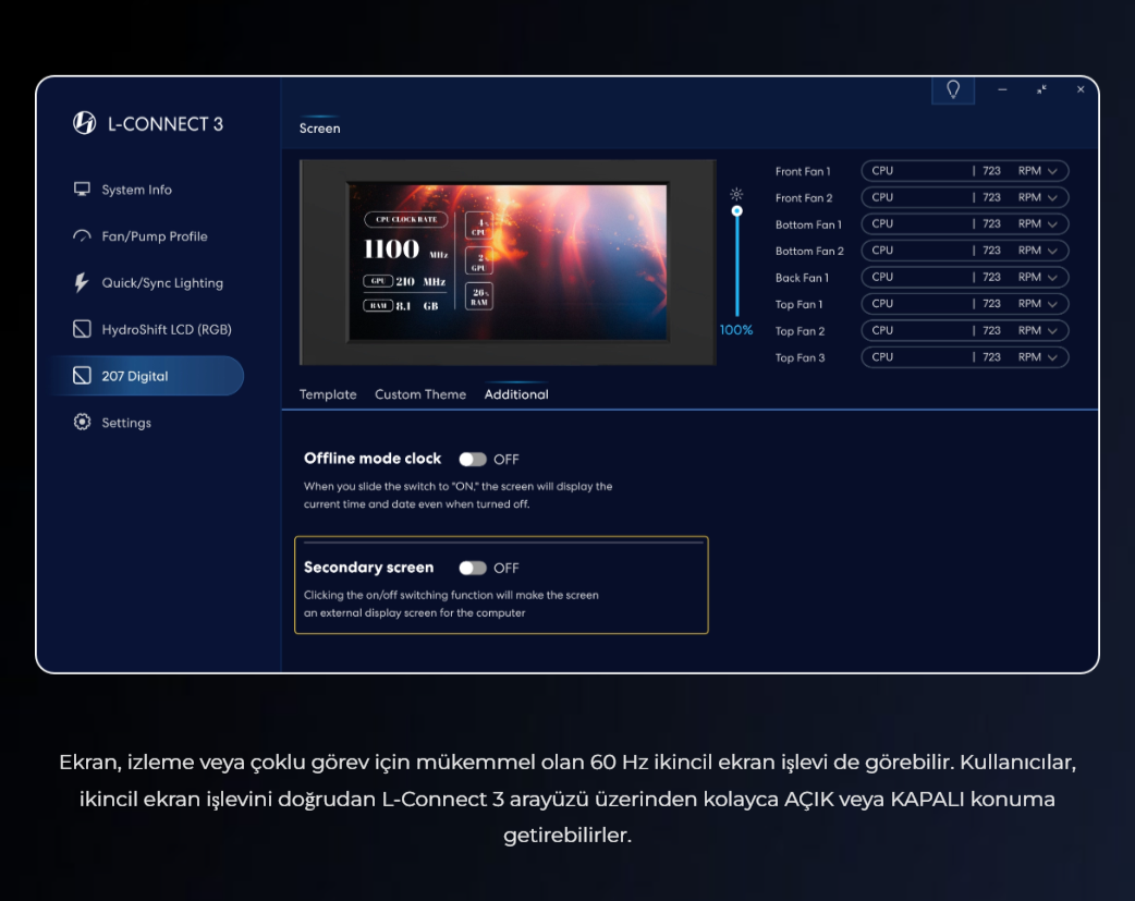 Lian Li Lancool 207 Digital Siyah Mid-Tower ATX Kasa
