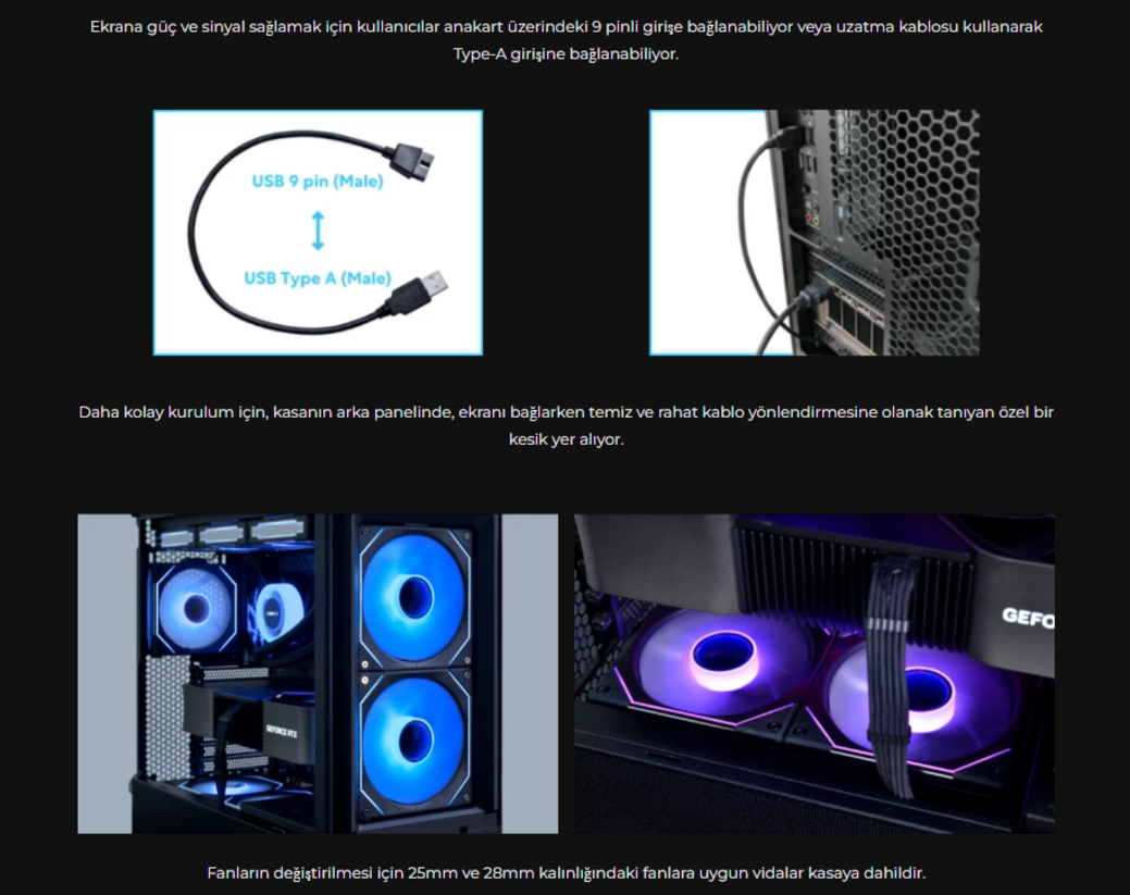 Lian Li Lancool 207 Digital Siyah Mid-Tower ATX Kasa