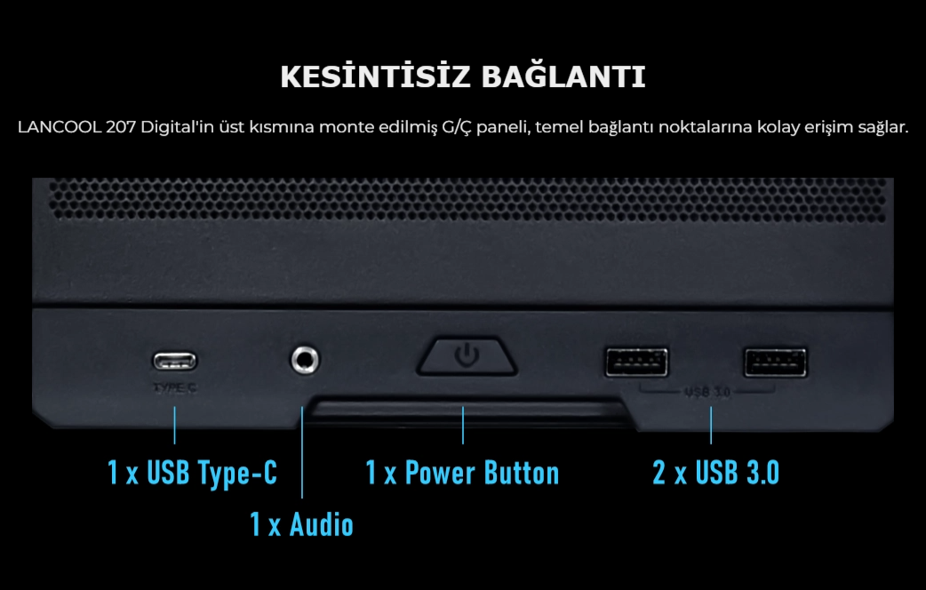 Lian Li Lancool 207 Digital Siyah Mid-Tower ATX Kasa