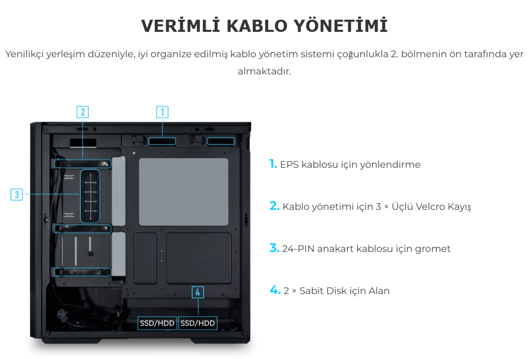 Lian Li Lancool 207 Digital Siyah Mid-Tower ATX Kasa