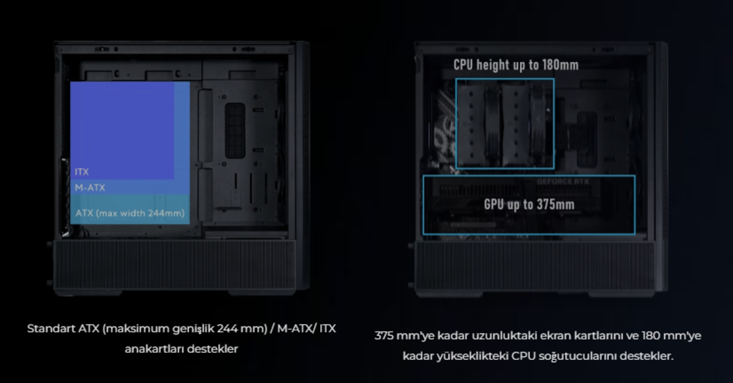 Lian Li Lancool 207 Digital Siyah Mid-Tower ATX Kasa