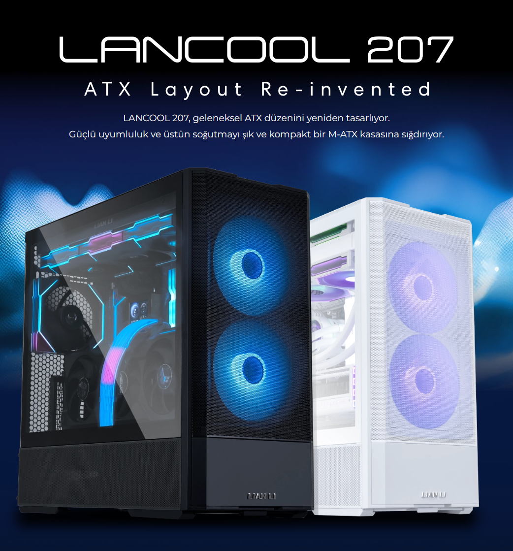Lian Li Lancool 207 Siyah Mid-Tower ATX Kasa