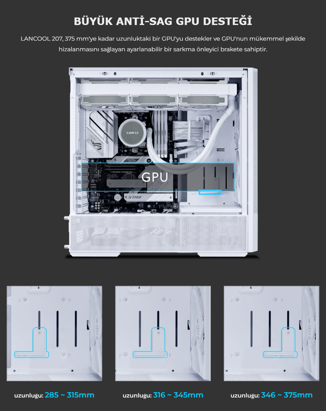 Lian Li Lancool 207 Siyah Mid-Tower ATX Kasa