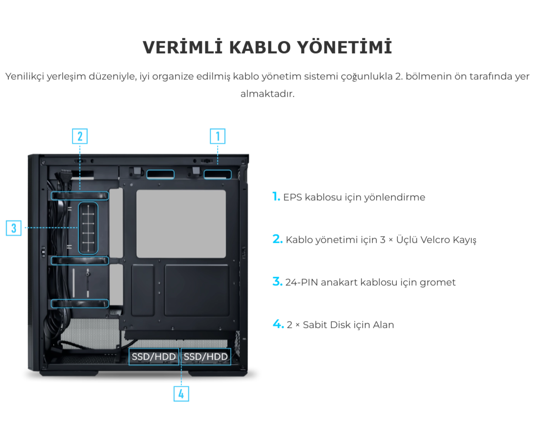 Lian Li Lancool 207 Siyah Mid-Tower ATX Kasa