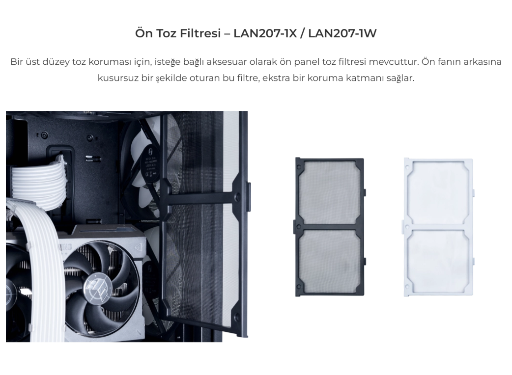 Lian Li Lancool 207 Siyah Mid-Tower ATX Kasa