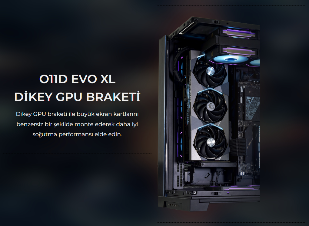 Lian Li 011DEXL-1W Dikey Beyaz GPU Kiti (G89.O11DEXL-1W.00)