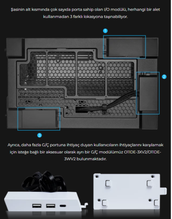 Lian Li O11 Dynamic Evo RGB Siyah Mid-Tower E-ATX Oyuncu (Gaming) Kasa (G99.O11DERGBX.00)