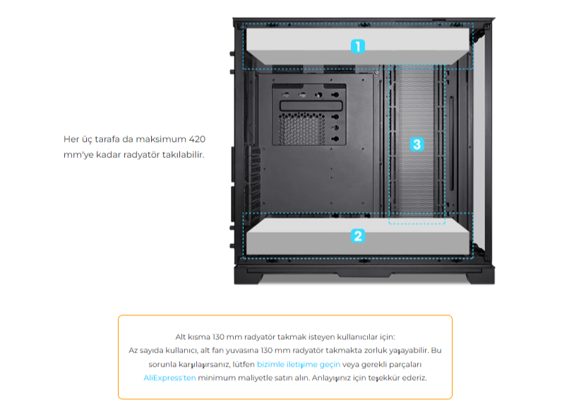 Lian Li O11 Dynamic Evo XL Siyah Full-Tower E-ATX Gaming (Oyuncu) Kasa (G99.O11DEXL-X.00)