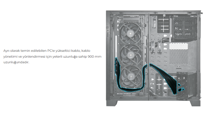 Lian Li O11 Dynamic Evo XL Siyah Full-Tower E-ATX Gaming (Oyuncu) Kasa (G99.O11DEXL-X.00)