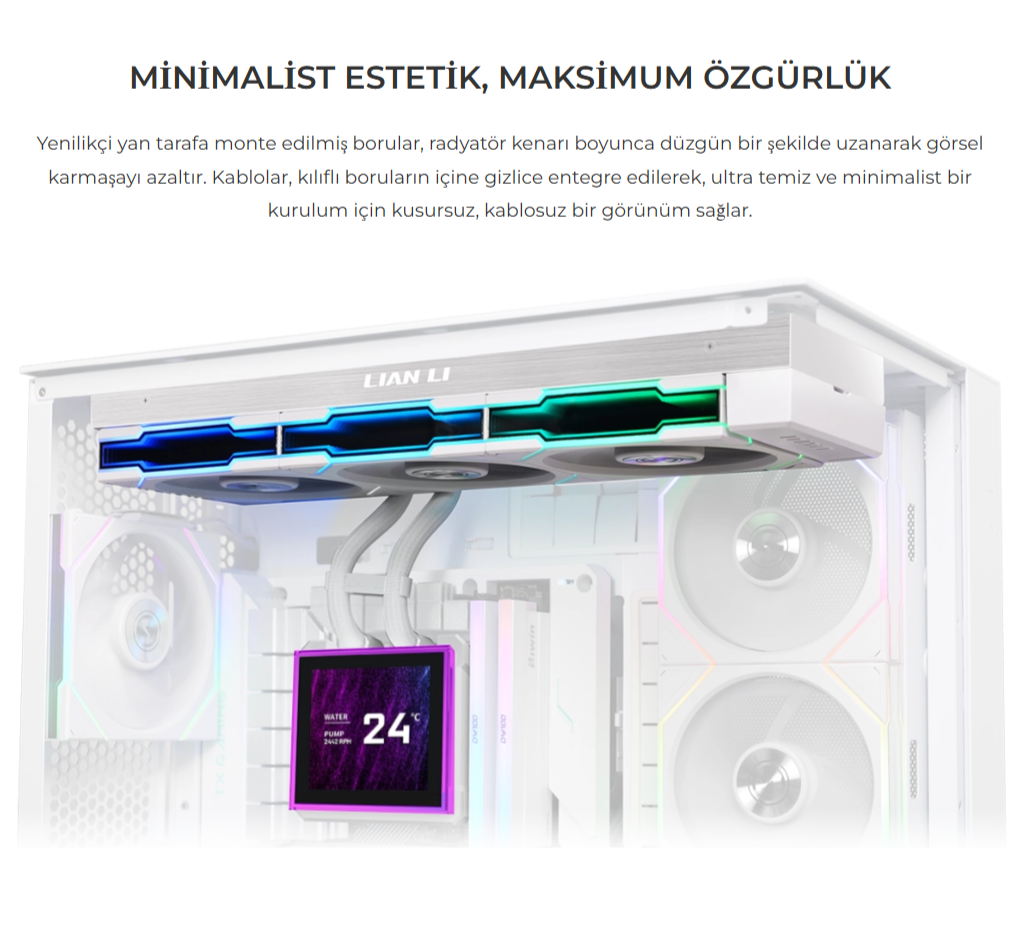 Lian Li HydroShift II LCD-S 360N FANSIZ Siyah Sıvı Soğutucu