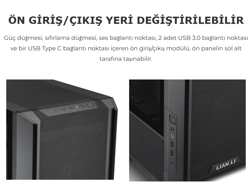 Lian Li Lancool 216 Mesh Siyah ARGB Mid-Tower E-ATX Gaming Kasa
