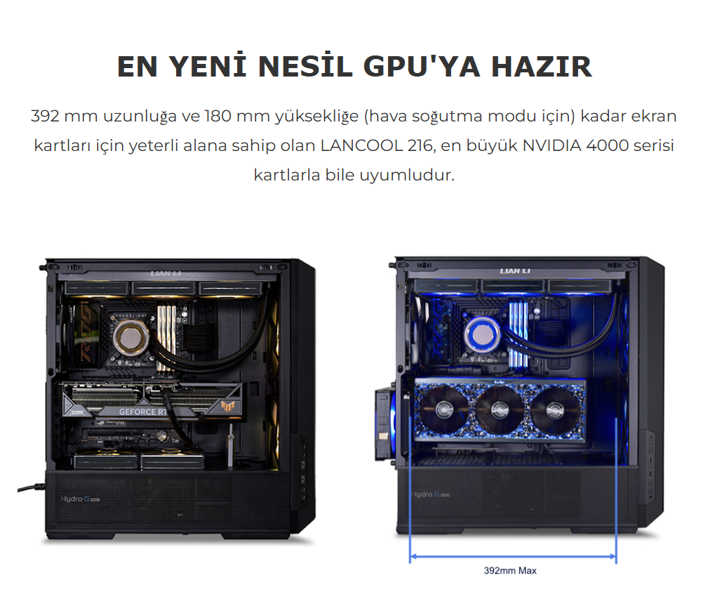 Lian Li Lancool 216 Mesh Siyah ARGB Mid-Tower E-ATX Gaming Kasa