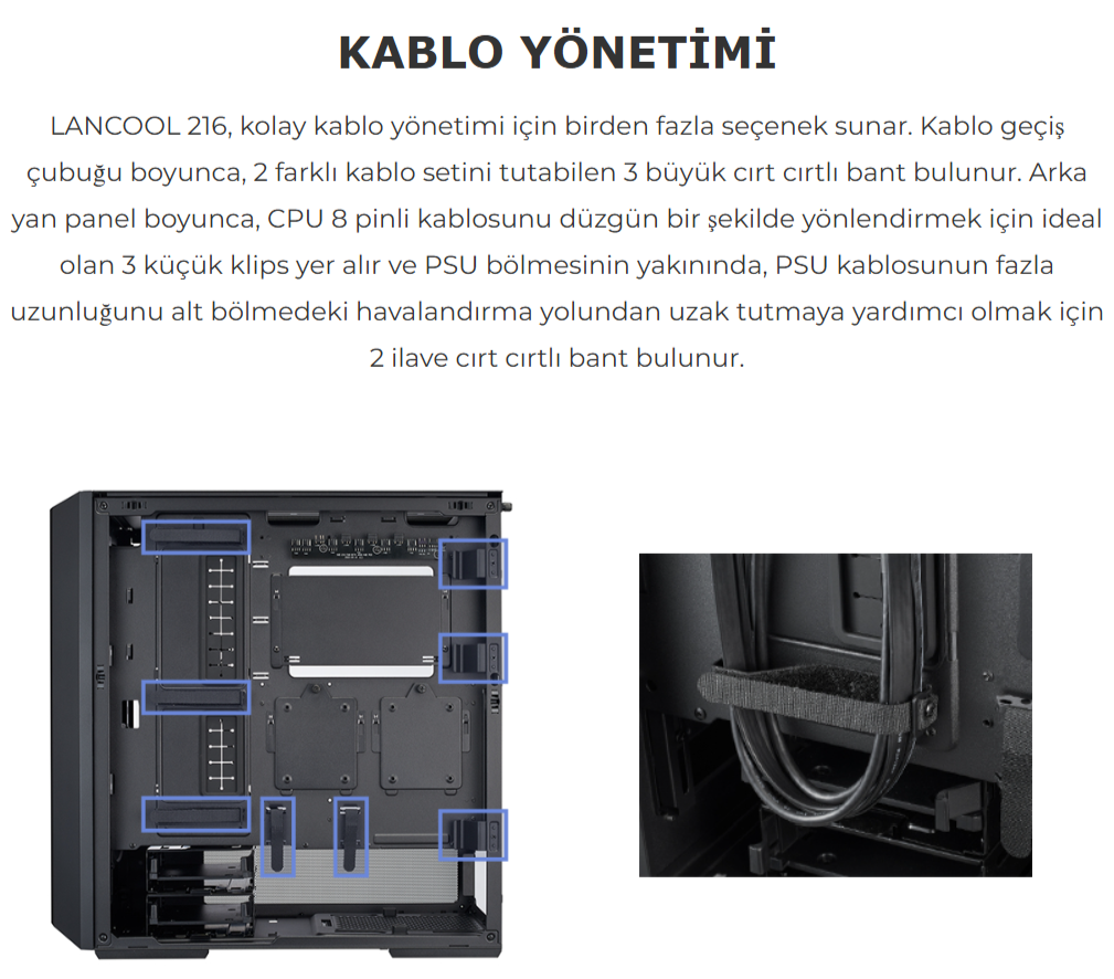 Lian Li Lancool 216 Mesh Siyah ARGB Mid-Tower E-ATX Gaming Kasa