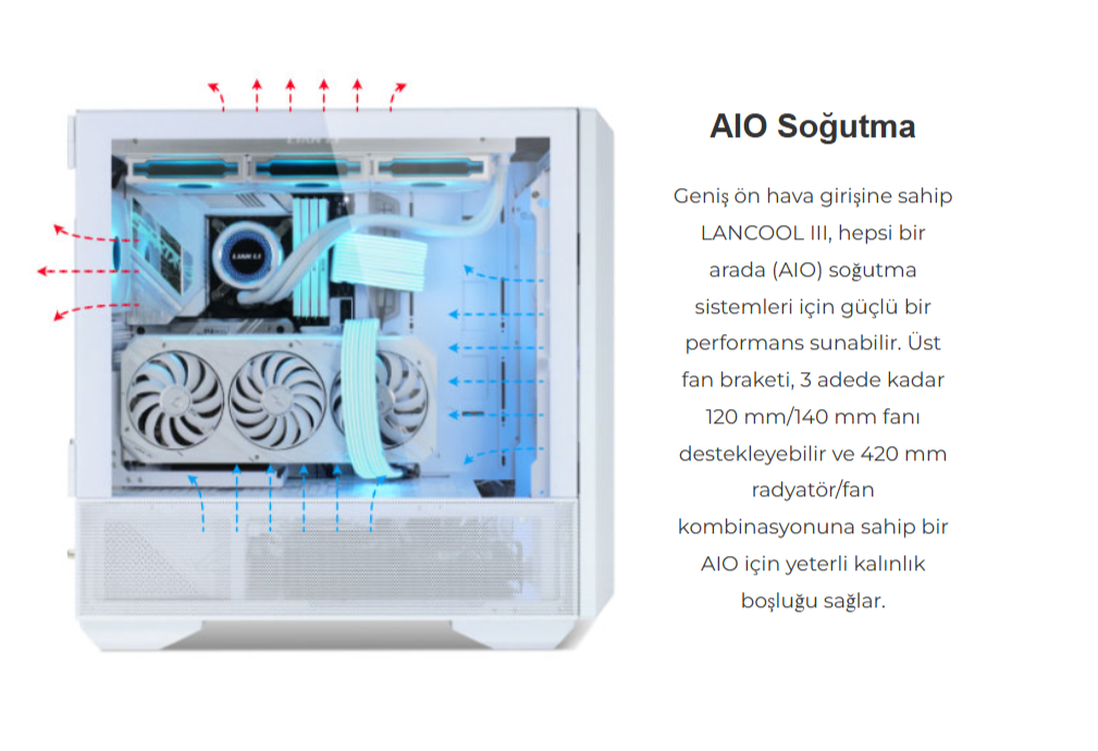 Lian Li Lancool III Siyah RGB Mid-Tower E-ATX Gaming Kasa
