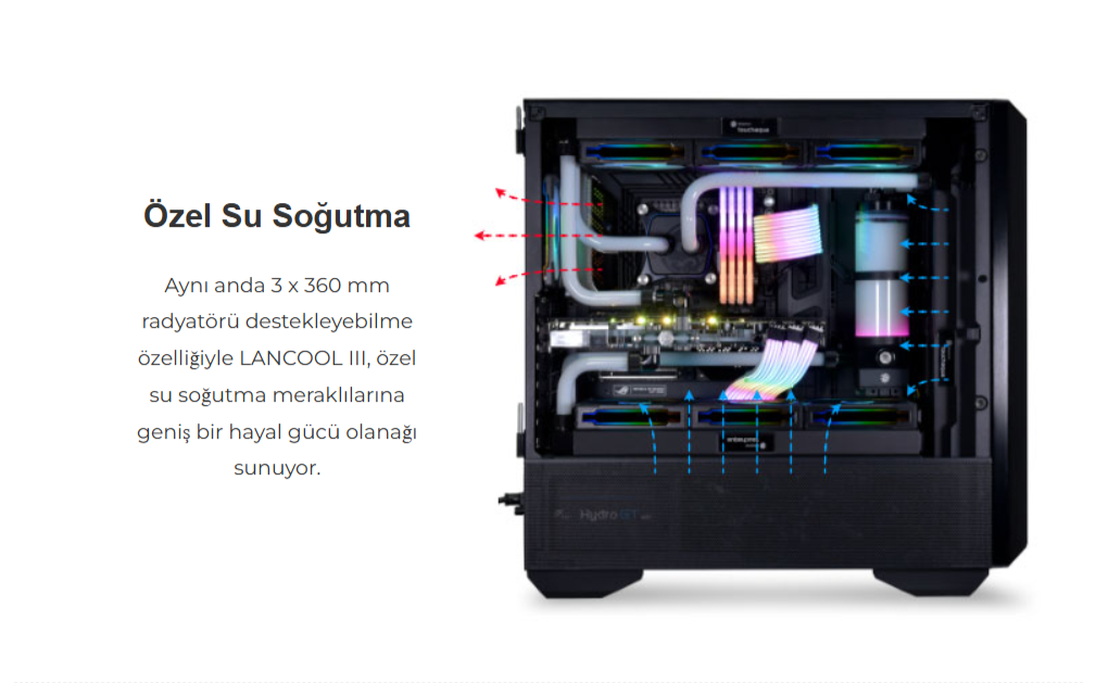 Lian Li Lancool III Siyah RGB Mid-Tower E-ATX Gaming Kasa