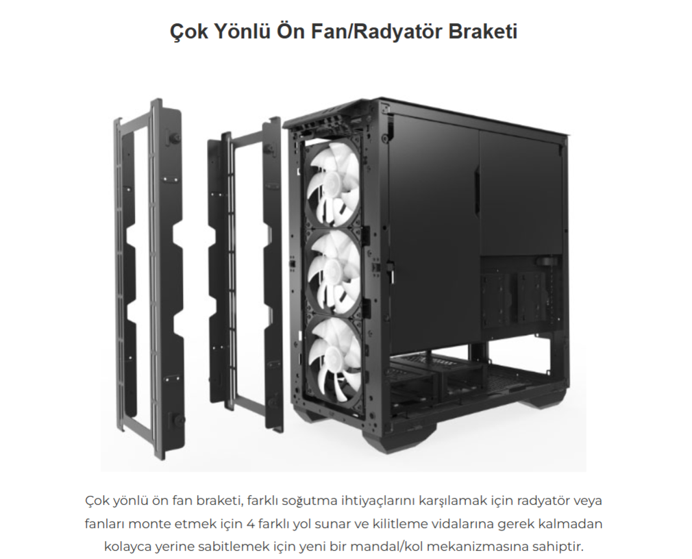 Lian Li Lancool III Siyah RGB Mid-Tower E-ATX Gaming Kasa
