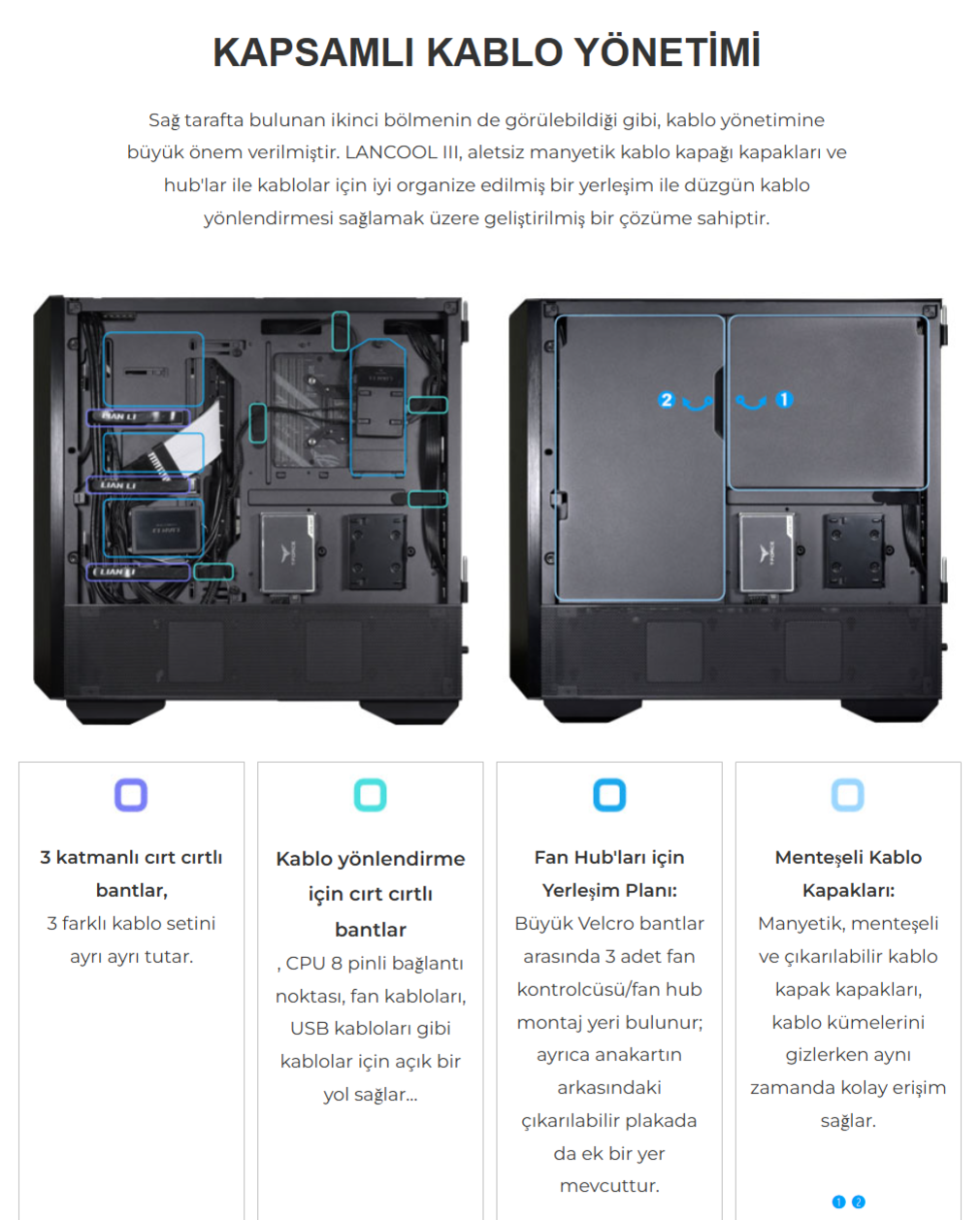 Lian Li Lancool III Siyah RGB Mid-Tower E-ATX Gaming Kasa